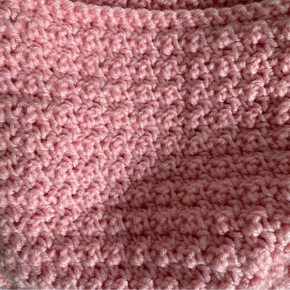 Handmade Crochet Pink Shoulder Bag - Picture 2 of 5